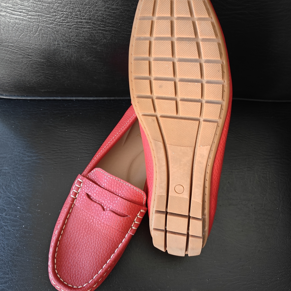 Kordal Raspberry Red Leather Driving Loafer - Picture 2 of 2